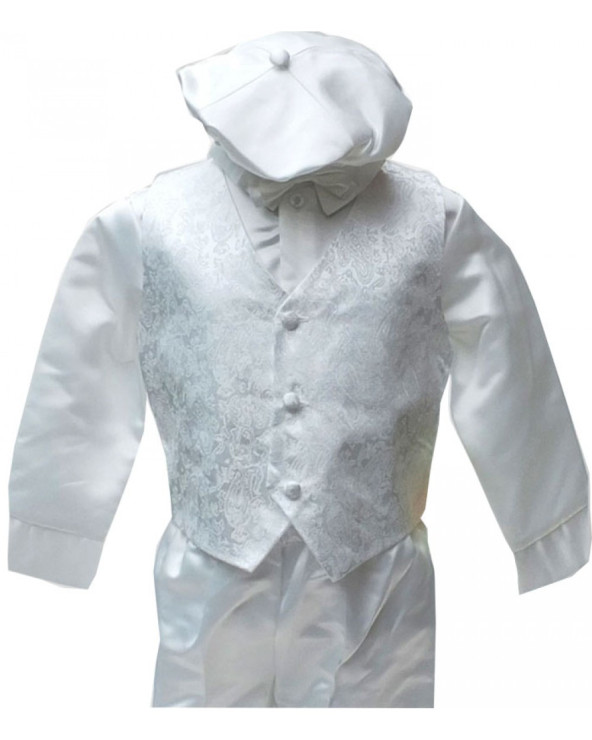 Baby Boys 5pc Ivory Christening Couche Tot Outfit