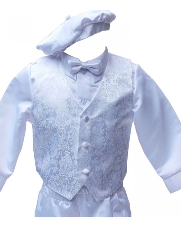 Baby Boys 5pc White Christening Couche Tot Outfit