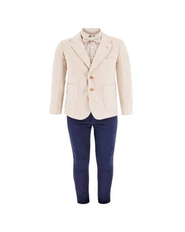 Stone & Navy 5PC Blazer & Chino Suit 2-10