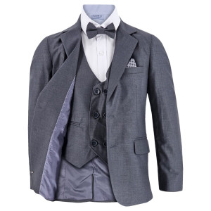 Samli David Charcoal Grey 7PC Suit 11-14