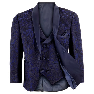 Samli Midnight Blue Paisley 6PC suit 1-5