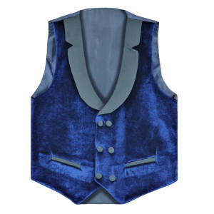 Samli Royal Blue Velvet 6PC Suit Set 6-10