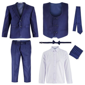 Samli Freddie Blue Polka 7PC Suit Set 11-14