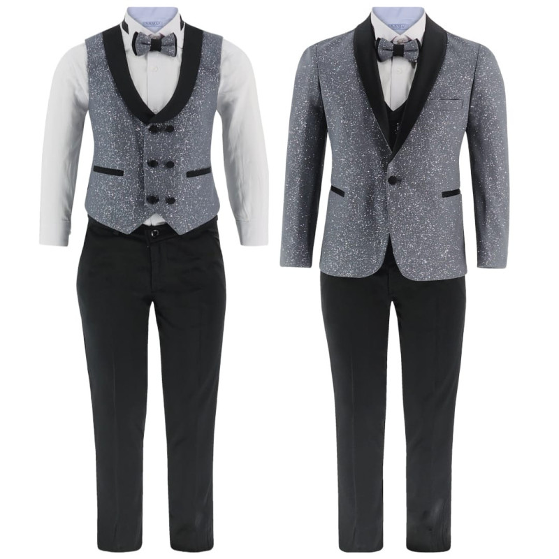 Samli Oscar D/Grey Glitter 5PC Suit 1 - 11 Yearss