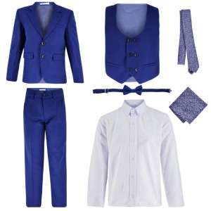 Samli Harvey Blue 7PC Suit Set 11-14