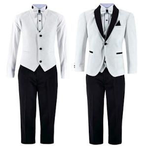 Samli Leo Black/White 5PC Suit Set 11-14