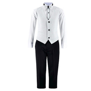 Samli Leo Black/White 5PC Suit Set 11-14