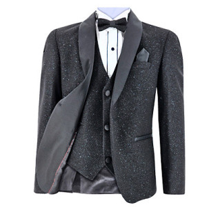 Samli Black Glitter 6PC Suit Ensemble 11-14