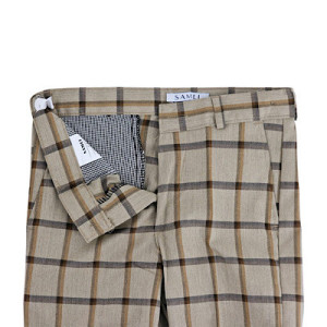 Samli Jack Beige & Brown Check 7PC Suit 11-14