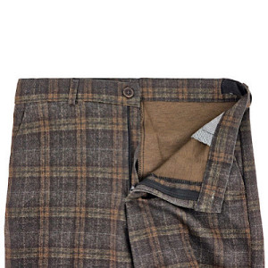 Samli George Brown Plaid 7PC Suit 11-14