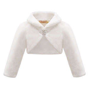 Ivory Fur Diamante Clasp Bolero 4-13