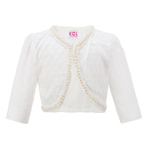 Ivory Beaded Lace Bolero 3-13