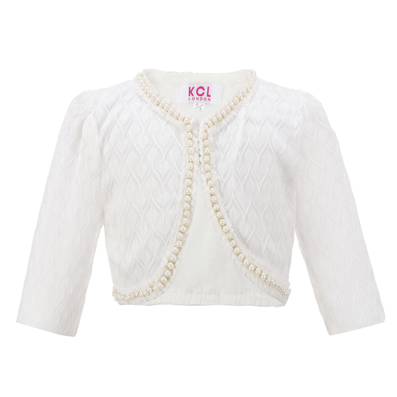 Ivory Beaded Lace Bolero 3-13
