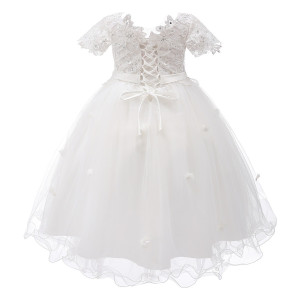 Ivory Floral Embellished Tutu Style Party Dress 2-14 Years