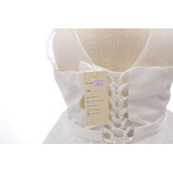 Ivory Asymmetric Overlay Lace Party Dress 2-14 Years