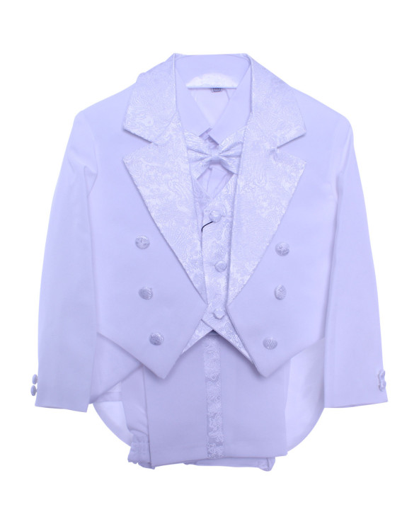 Boys Tuxedo Suit – White