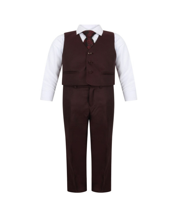 Boys Burgundy Suit 5pc