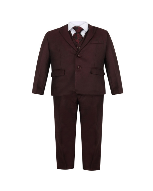 Boys Burgundy Suit 5pc