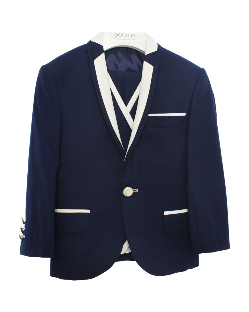 Boys Piping Blue Wedding suit